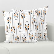 Large Arrows: Navy, Orange & Gray