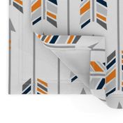 Large Arrows: Navy, Orange & Gray