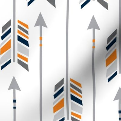 Large Arrows: Navy, Orange & Gray