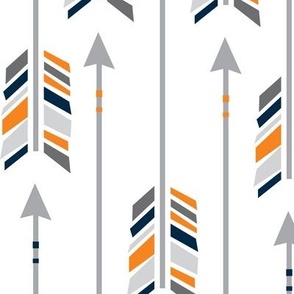 Large Arrows: Navy, Orange & Gray