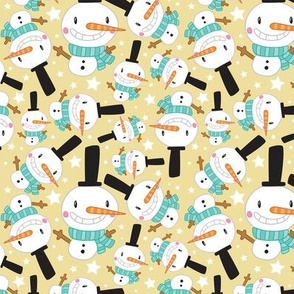 Christmas Crew - Snowman - Yellow - Medium