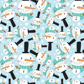 Christmas Crew - Snowman - Blue - Medium