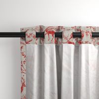 Winter Woodland Toile (Cranberry/burlap) LRG