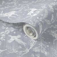 Winter Woodland Toile (grey solid/burlap) LRG