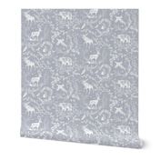 Winter Woodland Toile (grey solid/burlap) LRG