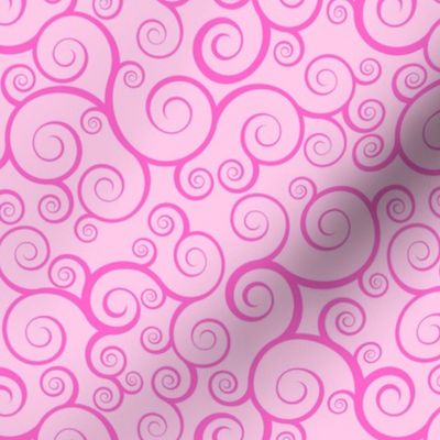 Swirl - Dark on light pink
