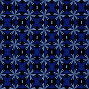 Blue Kaleidoscope Flowers