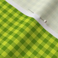 new leaf and green leaf gingham, 1/4" squares 