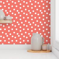 dots // coral dot dots coral baby nursery girls sweet simple dots 