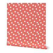 dots // coral dot dots coral baby nursery girls sweet simple dots 