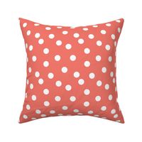 dots // coral dot dots coral baby nursery girls sweet simple dots 