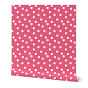 dot // pink fabric cute dots polka dot girls sweet dots