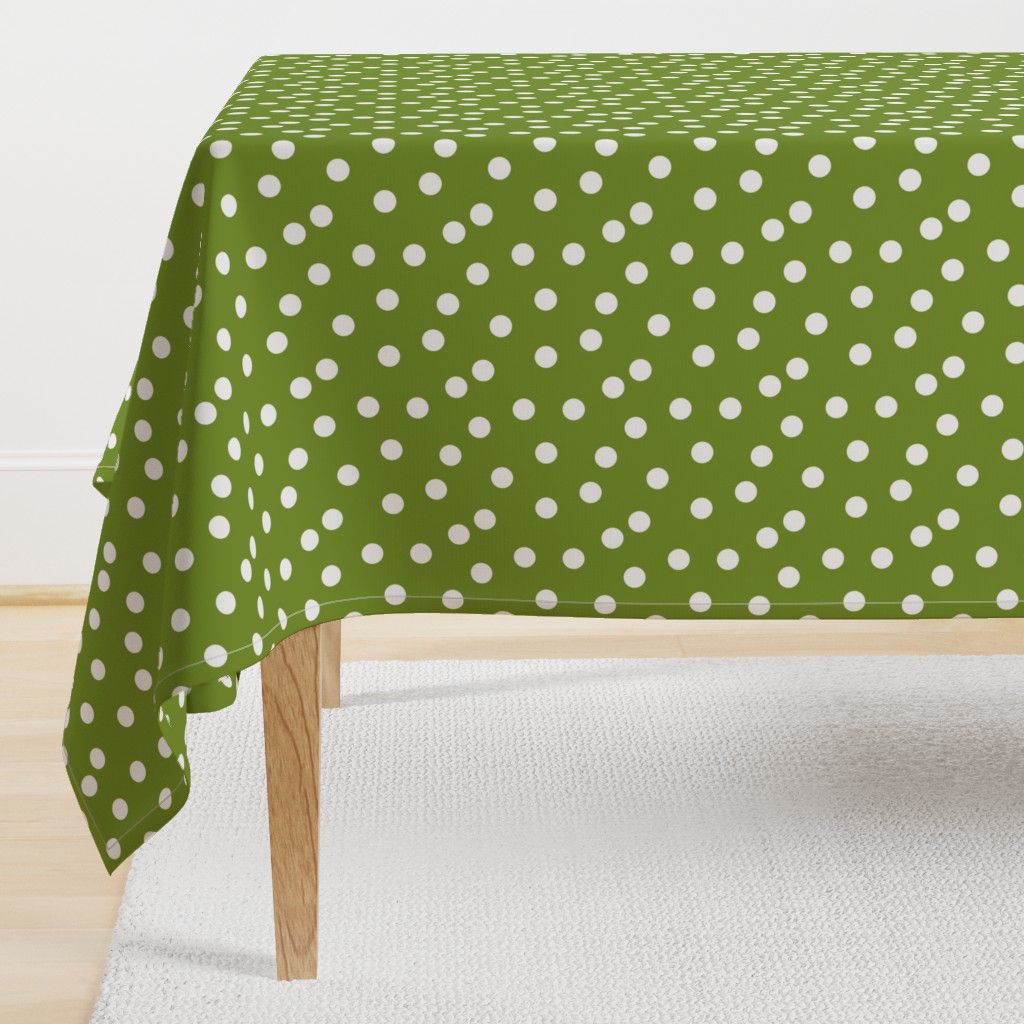 Polka Dots - Moss Green by Andrea Lauren