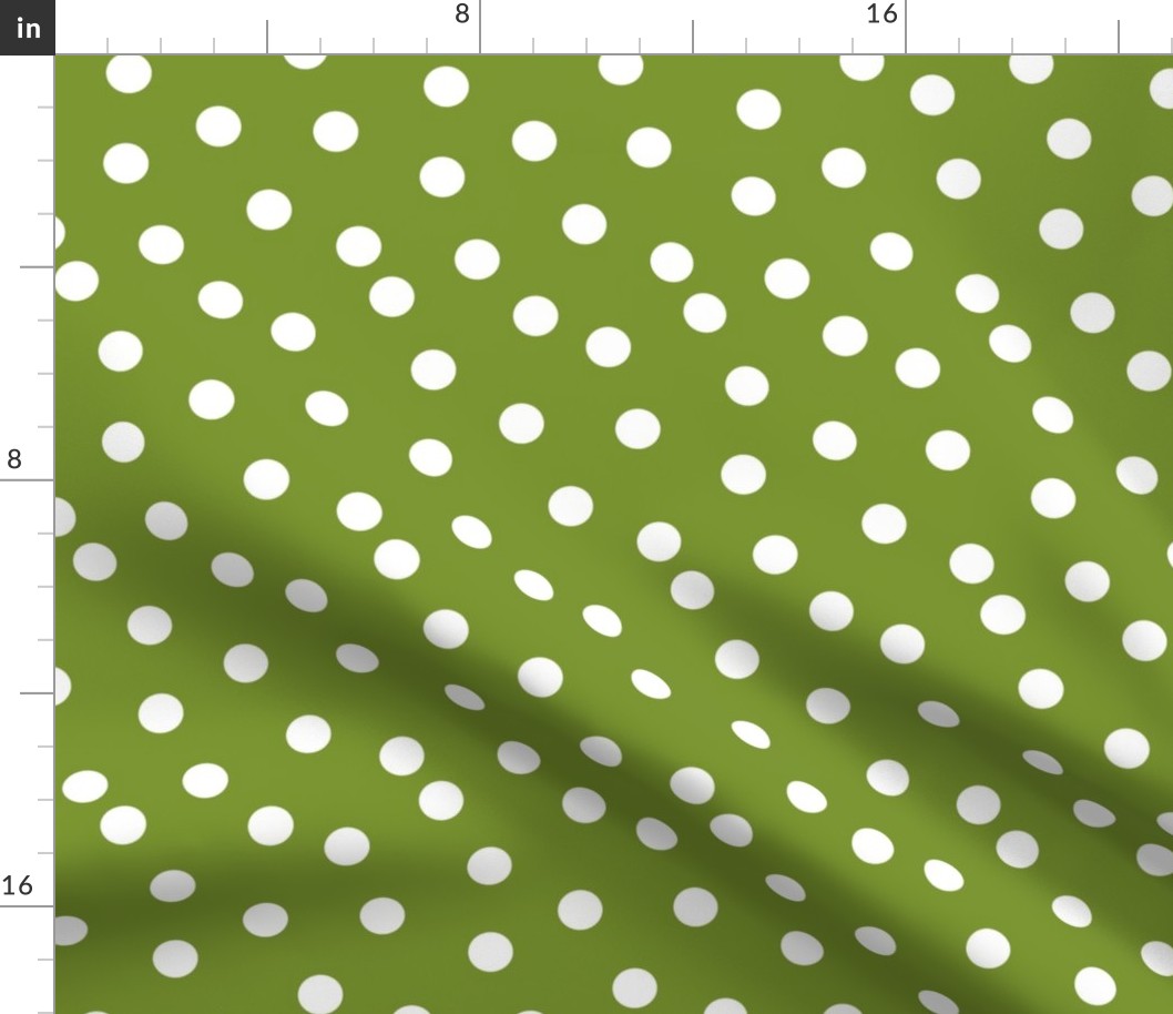 Polka Dots - Moss Green by Andrea Lauren