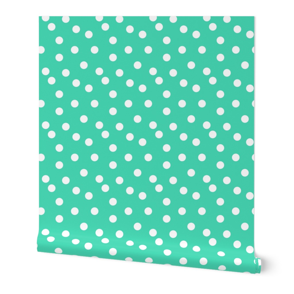 Polka Dots - Light Jade by Andrea Lauren