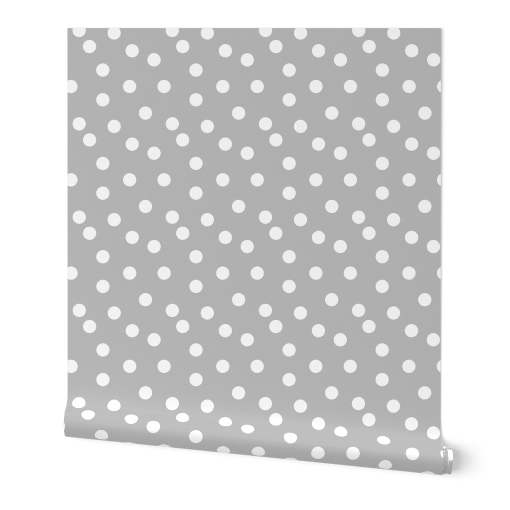 dot fabric // grey dots spots polka dot gray dots baby nursery simple coordinate grey dots fabric