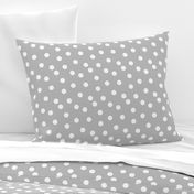 dot fabric // grey dots spots polka dot gray dots baby nursery simple coordinate grey dots fabric