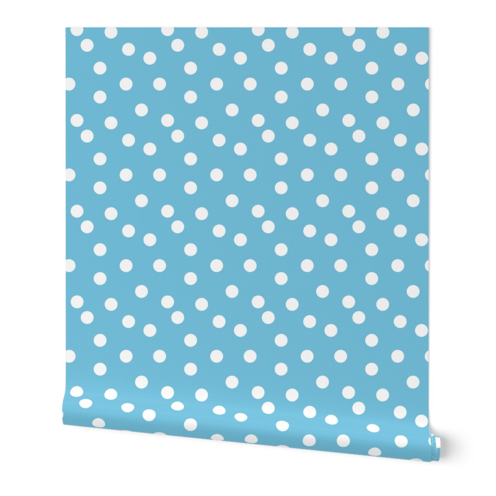 Polka Dots - Soft Blue by Andrea Lauren