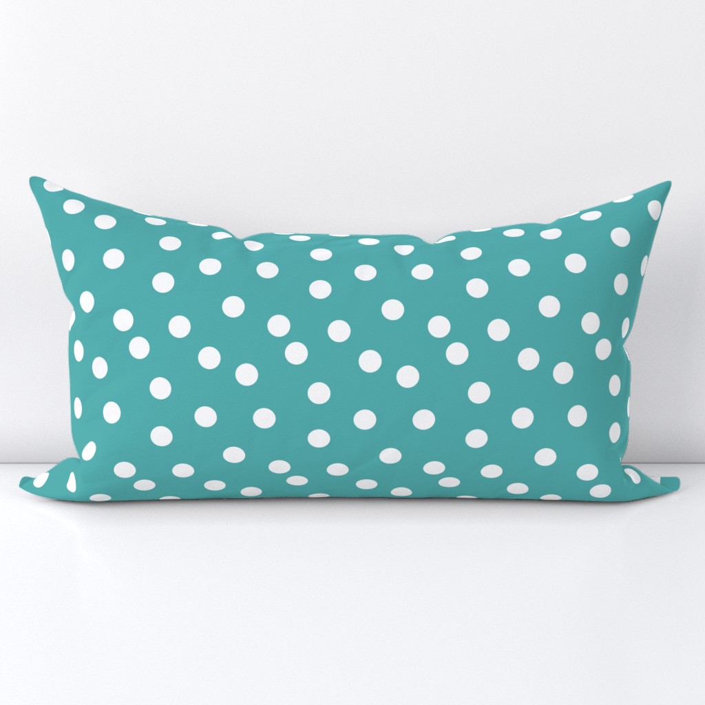 dots // turquoise aqua baby nursery dot dots polka dot simple dot spot fabric