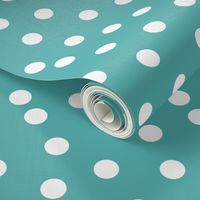 dots // turquoise aqua baby nursery dot dots polka dot simple dot spot fabric