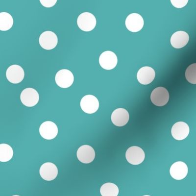 dots // turquoise aqua baby nursery dot dots polka dot simple dot spot fabric