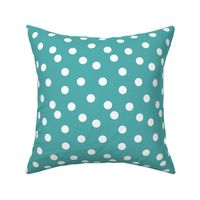 dots // turquoise aqua baby nursery dot dots polka dot simple dot spot fabric