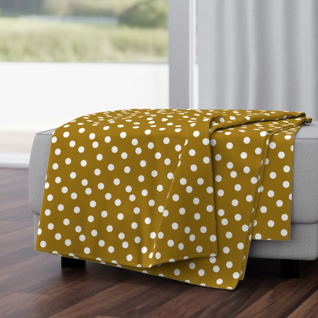 dots // ochre brown khaki boys nursery baby 