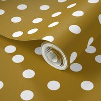 dots // ochre brown khaki boys nursery baby 