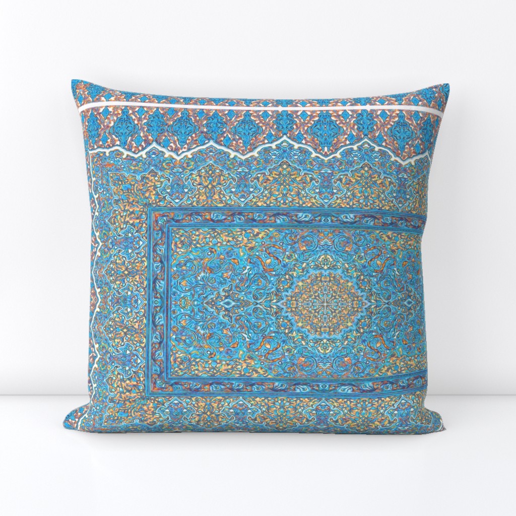 persian knot tea towel turquoise