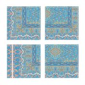 persian knot tea towel turquoise