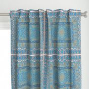 persian knot tea towel turquoise