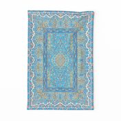 persian knot tea towel turquoise