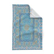 persian knot tea towel turquoise