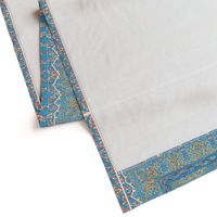 persian knot tea towel turquoise