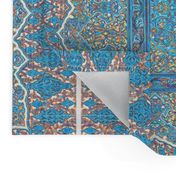 persian knot tea towel turquoise