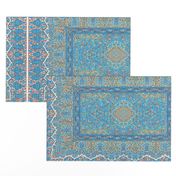 persian knot tea towel turquoise