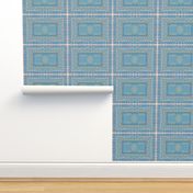 persian knot tea towel turquoise