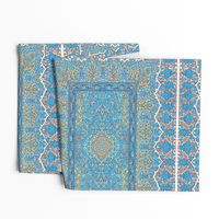 persian knot tea towel turquoise