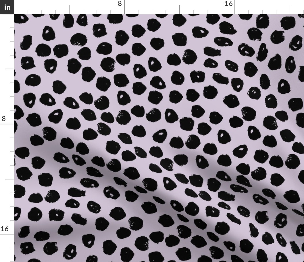 dots // purple dot fabric inky purple lilac lavender dots fabric