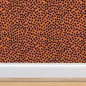 dots // inky orange and black dots halloween spooky scary orange and black dots