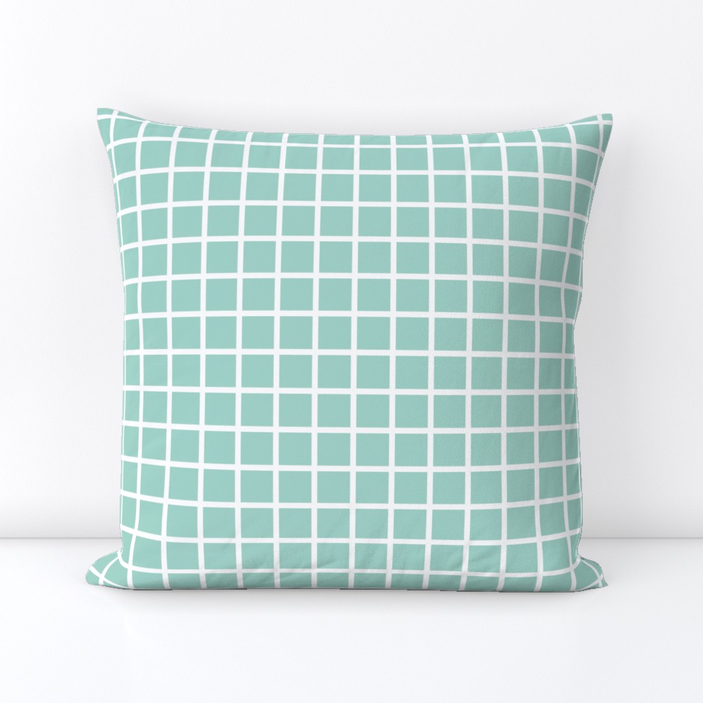 Grid - Pale Turquoise by Andrea Lauren