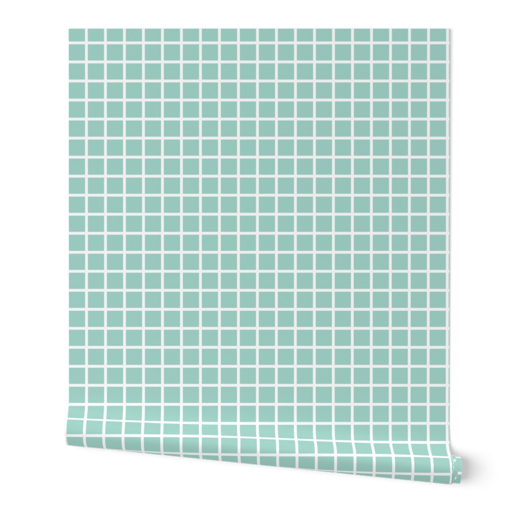 Grid - Pale Turquoise by Andrea Lauren