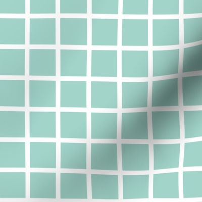 Grid - Pale Turquoise by Andrea Lauren