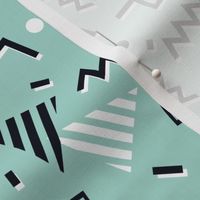 zig zag // memphis tri triangles 80s 90s mint nursery kids trendy edgy