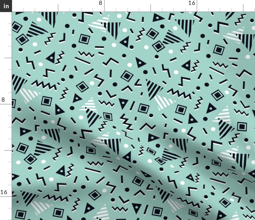 zig zag // memphis tri triangles 80s 90s mint nursery kids trendy edgy