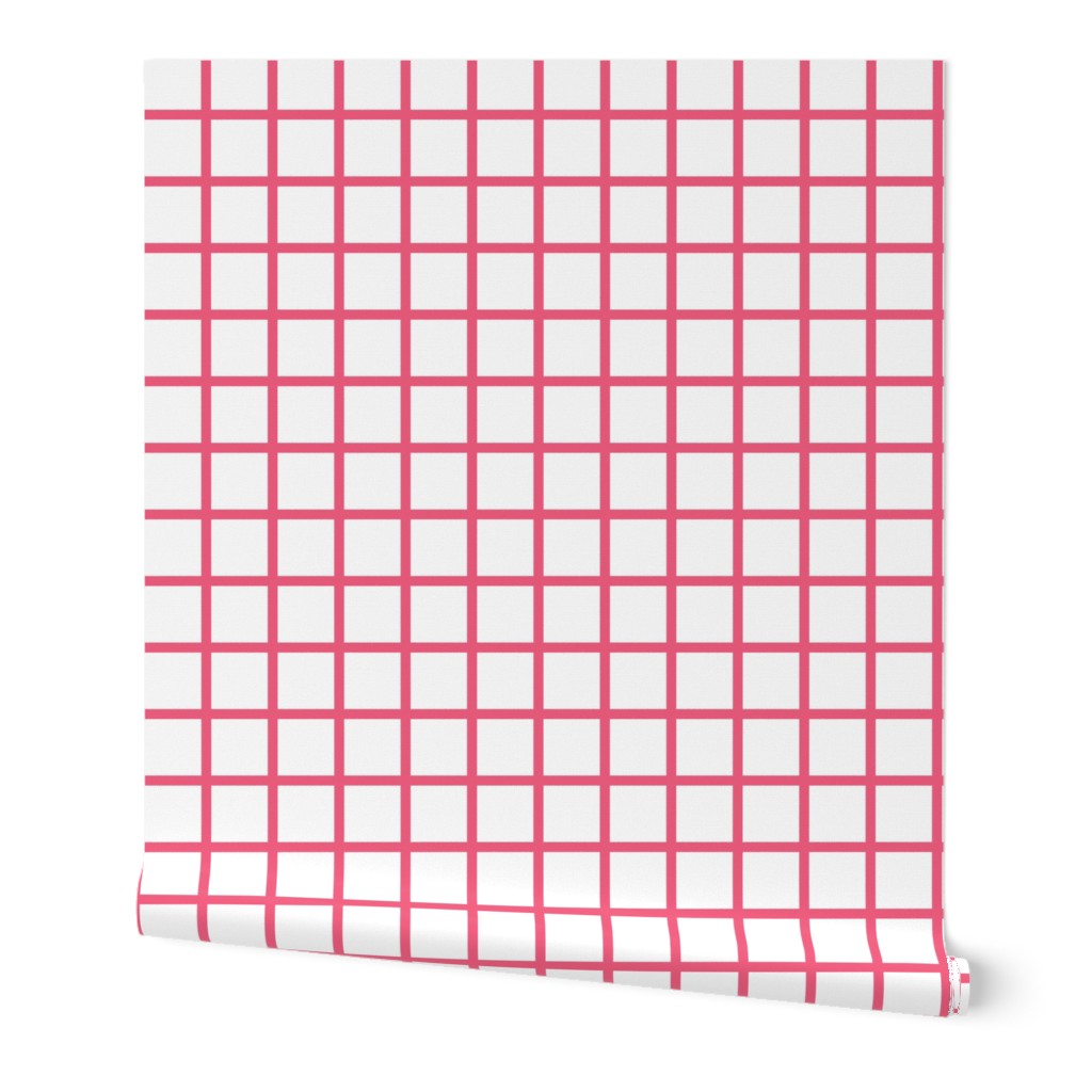 Grid - White/French Rose by Andrea Lauren