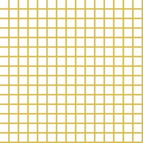 Grid  - White/Mustard by Andrea Lauren