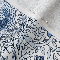 William Morris ~ Strawberry Thief ~ Blue and White ~ Light