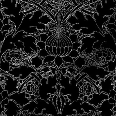 William Morris ~ St. JamesDamask ~ Black and White
