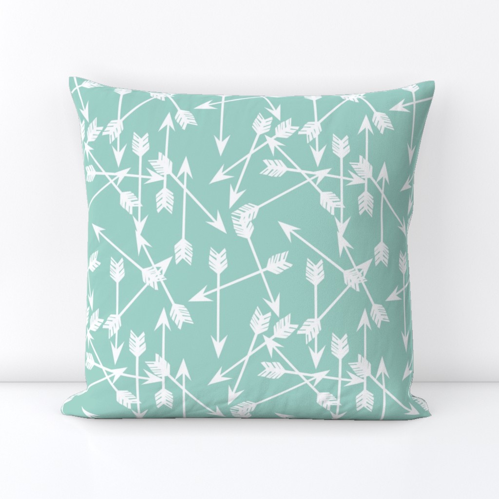 arrows scattered // mint pastel southwest baby nursery